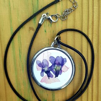 Violets and Blossom Necklace