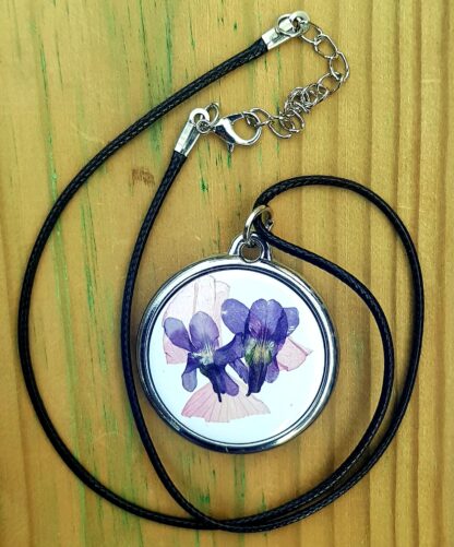 Violets and Blossom Necklace
