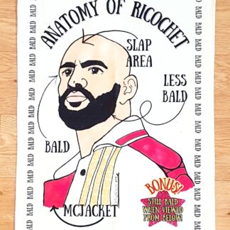 Anatomy of Ricochet tea towel