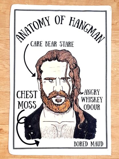 Anatomy of Hangman tea towel
