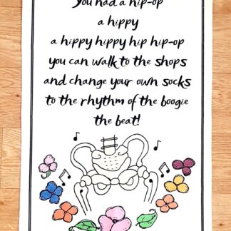 Hip Op tea towel
