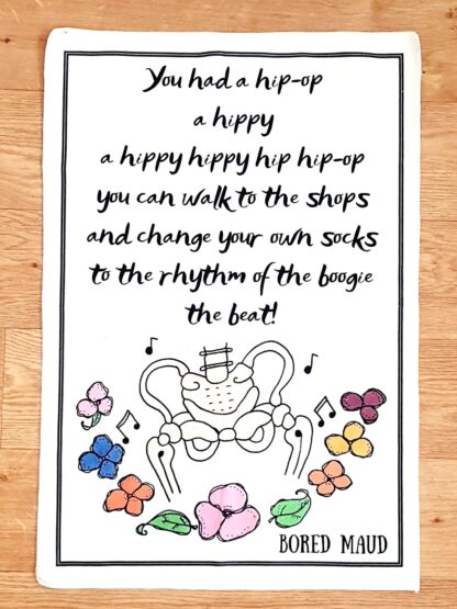 Hip Op tea towel