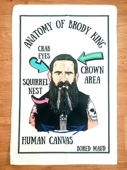 Anatomy of Brody King tea towel