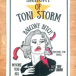 Anatomy of Toni Storm tea towel