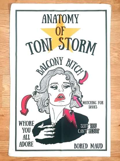 Anatomy of Toni Storm tea towel