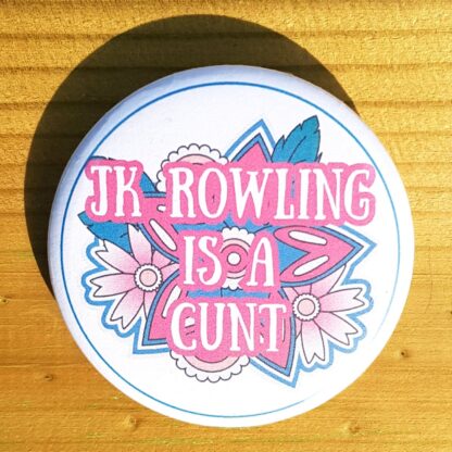 JK Rowling big badge