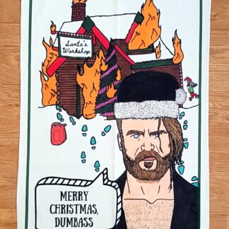 Arsonist Hangman Christmas tea towel