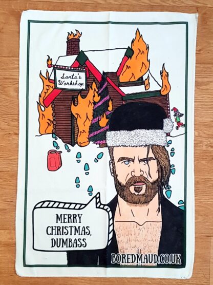 Arsonist Hangman Christmas tea towel
